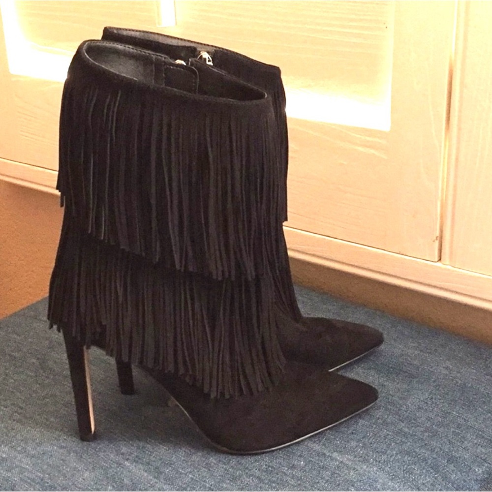 Sam Edelman booties. Black suede. Size 7